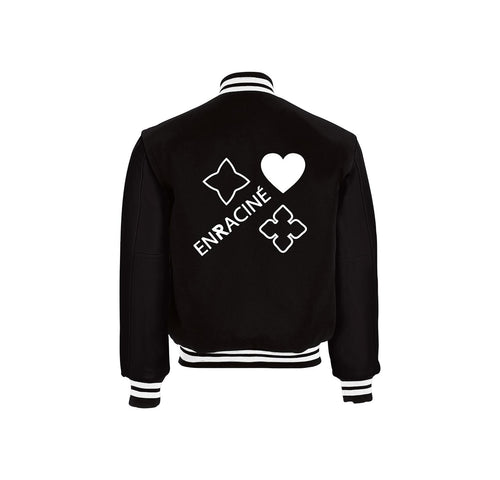 3 SYMBOL LEATHER SLEEVE LETTERMEN