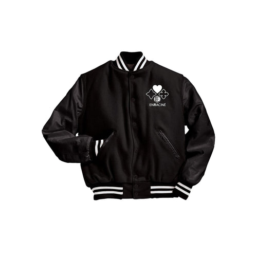 3 SYMBOL LEATHER SLEEVE LETTERMEN